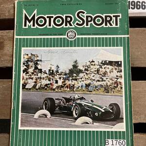 B1760　1966　「MOTOR SPORT」モータースポーツ 英国 　旧車雑誌　英国車 古本　雑誌 旧車　ビンテージ　自動車 クラシックカー