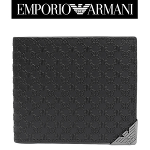 エンポリオ アルマーニ 財布 メンズ 2つ折り財布 EMPORIO ARMANI Y4R167 YQ82X 80001 新品