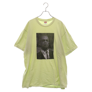 SUPREME シュプリーム 22SS ROY DeCARAVA Malcolm X Tee マルコムエックス クルーネックTシャツ ライムグリーン