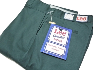 70’s ビンテージ Lee リー Chetopa Twill ツイルパンツ USA製 ワークパンツ デッドストック 緑 65％ポリエステル 35％コットン W34 L31