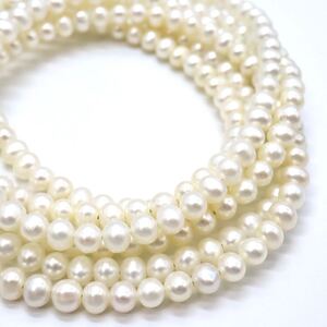 1円〜!!▼本真珠ロングネックレス▼D 約38.7g 約121.0cm pearl パール jewelry ジュエリー necklace CF3/DA0 S557