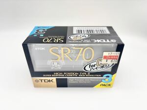 激レア　未開封　TDK ハイポジション カセットテープ　SR70 3パック レトロ　美品　