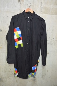 コムデ ギャルソン オム プリュス　COMMEdesGARCONS HOMME PLUS　23ss　切り替え　ロング　シャツ　S　PK-B006 D7127