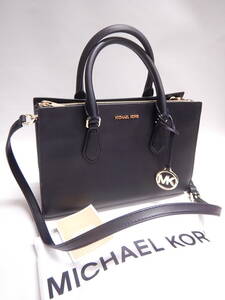 新品■MICHAEL KORS マイケルコース 2way ハンドバッグ 斜め掛けショルダーバッグ ブラック黒■