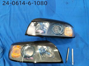 ★光軸ネジOK!!　CBA-MB5244　ボルボ V50 ノルディック　平成19年　純正　HID ヘッドライト ヘッドランプ 左右set　カーボン調アイライン付