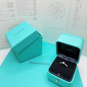 TIFFANY&Co. ティファニー【日曜日 夜終了】未使用品 Pt950 ダイヤモンド F/IF Diamond リング ケース付 鑑定書付 エンゲージ 結婚