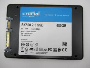 ♪♪1円 ～スタートcrucial BX500 SSD 480GB 2.5インチ 中古♪♪使用時間:984H