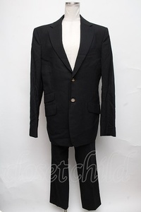 Vivienne Westwood MAN / SU/2ボタンセットアップ 48 黒 S-24-09-01-069-op-AS-ZS