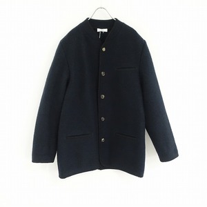 //【美品】リア RIER *WARKER JACKET*XSブルゾン毛ウール紺ネイビー起毛アウターポケット(kjk4-2401-96)【62A42】