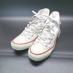 ◇ converse カジュアル オールスター ハイカット キャンバス ベーシック スニーカー サイズ24.5cm ホワイト レディース E