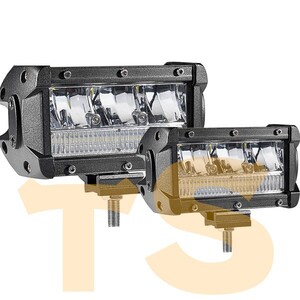 送料無料☆ 5C-65W 2個 12V/24V 6500LM 65W LEDワークライト 5インチ 作業灯 投光器 (ホワイト 6500K) 洪水ライト/スポットライト