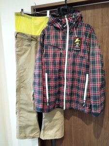 REW 上下セット 上M 下S GORE-TEX スノーボード ウエア グラトリ ラントリ パウダー カービング MOSS ak BURTON VOLCOM MARQLEEN