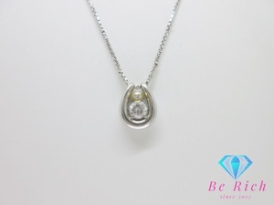 星の砂 HOSHI no SUNA プラチナ K18 YG ダイヤモンド 0.22ct 付 ネックレス ペンダント Pt900 Pt850 18金 750【中古】【送料無料】 th9948