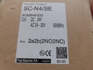 富士電機　電磁接触器 SC-N4/SE[80] 　コイル電圧 DC24V　 定格電流80A 新品 未使用 ６ヶ月保証