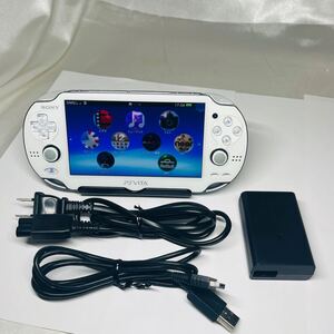 ★1円〜 超美品 FW3.74 動作確認済 SONY PS Vita PCH-1100 AB02 クリスタルホワイト 3G Wi-Fiモデル 本体 crystal white Play Station 