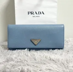 【雷市場（ポンジャン）商品韓国直送】 正規品 OS PRADA(プラダ) サフィアーノ 長財布 スカイ