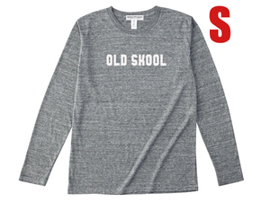 スーパー蓄光 OLD SKOOL L/S T-shirt GRAY S/ロンtee長袖クラシックアメリカンバイクお洒落バイカーファッションvintage英車英国車アメ車