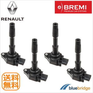 4本セット BREMI 新品 ルノー メガーヌ 1.2L BBH5F スポーツツアラー KBH5F イグニッションコイル 224332428R