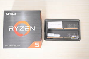 【中古品】AMD Ryzen 5 5600X BOX CPU おまけDDR4-2400メモリ 8GBx2