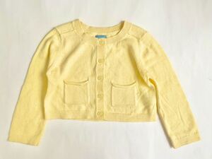 babyGAP 12-18months 80CM 0歳1歳女の子黄色いニットカーディガン イエローyellow 羽織 春夏長袖 重ね着 薄手ニット おしゃれ お出掛け