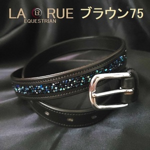 LA・RUE　ロックストーン　ダークブラウン75　本革 レザーベルト 乗馬　馬術