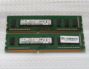 PC用メモリ SAMSUNG 4GB 1Rx8 PC3-12800U-11-12-A1 M378B5173DB0-CK0 4GBX2 計：8GB 中古 116