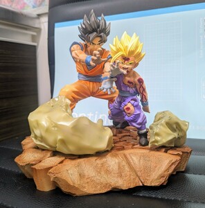 1円〜リペイント！プルーヴィー風 親子かめはめ波 ジオラマ台座 ドラゴンボール フィギュア 孫悟空 孫悟飯 一番くじ masterlise ラディッツ