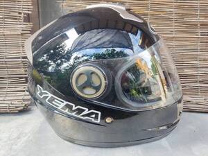 YEMA/927ヘルメット システムヘルメット フルフェイスヘルメット ジェットヘルメット bike helmet バイク用インナーバイザー＆スカート付き