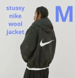 STUSSY NIKE STRIPE WOOL JACKET M