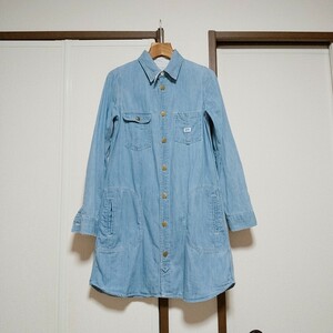 ☆Lee sanforized shrunk デニムシャツ M リー シャツワンピース ロングシャツ