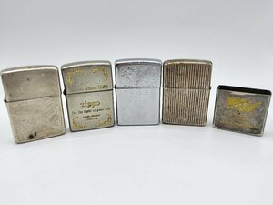 1円～ Zippo ジッポー ライター おまとめ 4点 ケースのみ１点 喫煙具 シルバー sterling 刻印あり スターリングシルバー ジャンク品 J374