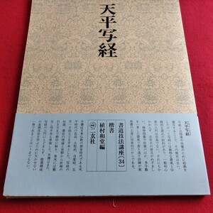 f-430※2 書道技法講座34 楷書　天平写経　植村和堂:編　二玄社