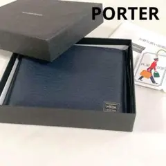 美品 ポーター カレント ウォレット 二つ折り財布 札入れ PORTER 箱付