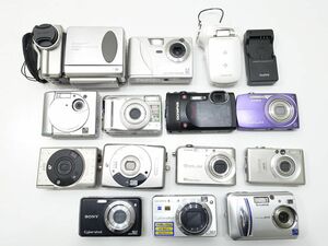 コンパクトデジタルカメラ など　11点 まとめて　コンデジ SHARP VL-10 SONY Cyber-shot DSC-W170 DSC-W220 OLYMPUS TOUGH CASIO CANON