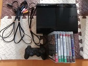 お買い得 美品 ワンオーナー PS3 PlayStation3 本体 CECH-4300c コントローラー 接続ケーブル 500GB 動作確認済 ソフト7本付 HDMIコード付