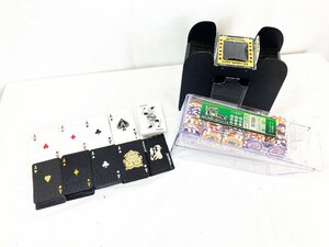 中古品 トランプ 電動 カードシャッフラー セット まとめ売り ポーカー カジノ ギャンブル / 名古屋発7-306△