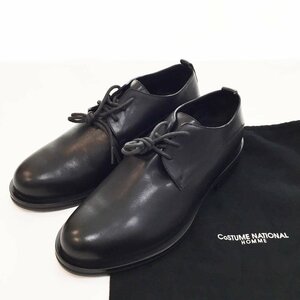 ◆超美品 コスチュームナショナルオム CoSTUME NATIONAL HOMME プレーントゥ レザーシューズ メンズ6.5 25.5-26.0cm程度 ブラック5AC/91988