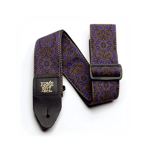 アーニーボール ストラップ ERNIE BALL 4164 Crimson Purple Paisley Jacquard Strap ギターストラップ ジャカード クリムゾンパープル