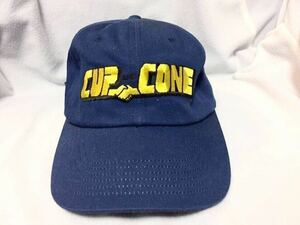 cup and cone 18AW MADE IN JAPAN Hands 6-Panel Blue キャップ ブルー ネイビー ハンドシェイク ロゴ 刺繍 cupandcone cap