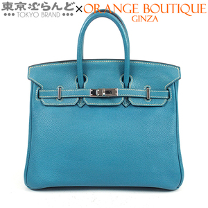 101733597 エルメス HERMES バーキン 25 □L刻印 ブルージーン シルバー金具 トゴ ハンドバッグ レディース 補色