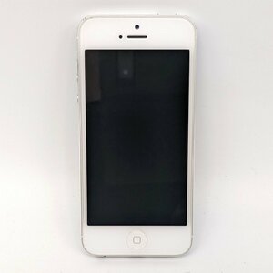 iPhone5・au・32GB・ホワイト・白ロム・SIMロック未解除・No.240508-11・梱包サイズ60