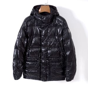 4-DK076 モンクレール MONCLER 国内正規品 フード付 ダウンジャケット ブラック チャコール 0 メンズ