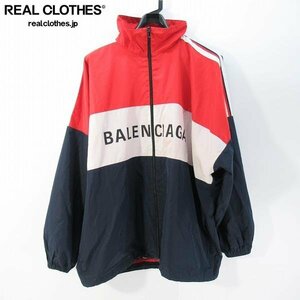 ☆BALENCIAGA /バレンシアガ 18AW Tracksuit Poplin Jacket/トラックスーツ ポプリンジャケット 528638 TYD36/38 /060