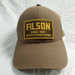 フィルソン FILSON メッシュ　スナップバックロガーキャップ Logger Cap カーキ　ベージュ　コットンダック　mesh CAP 6パネル ワッペン　