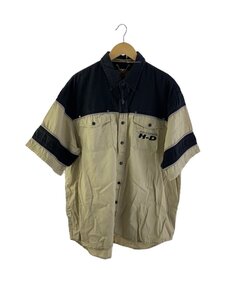 HARLEY DAVIDSON◆半袖シャツ/XL/コットン/BEG/無地/rn103819/ca03402