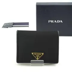 ✨未使用に近い✨　PRADA ミニ財布　三角プレート　アイコン　ナイロン