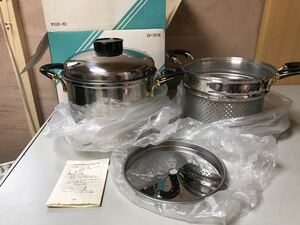 N1674/ DOME ドーム　18-8STAINLESS STEEI パスタ専科22cm 未使用の保管品