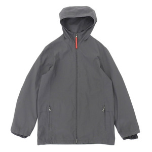 美品 PRADA SPORTS プラダ スポーツ GORE-TEX ゴアテックス バックZIPポケット フーデッドジャケット メンズ グレー 46 00