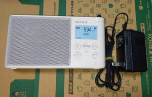 XDR-56TV ソニー 美品 受信確認済 完動品 AM FM ワイドFM ワンセグTV音声 取扱説明書付 寝室 株式 野球 競馬 オフィス キッチン 2007301