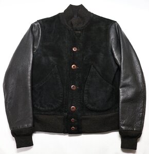 ORGUEIL (オルゲイユ) Varsity Jacket / ステアハイド バーシティジャケット OR-4036 ブラック size 36(S) / ステュディオダルチザン /A-1